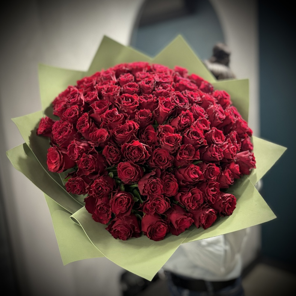 Букет 101 красная роза (Изображение 1)