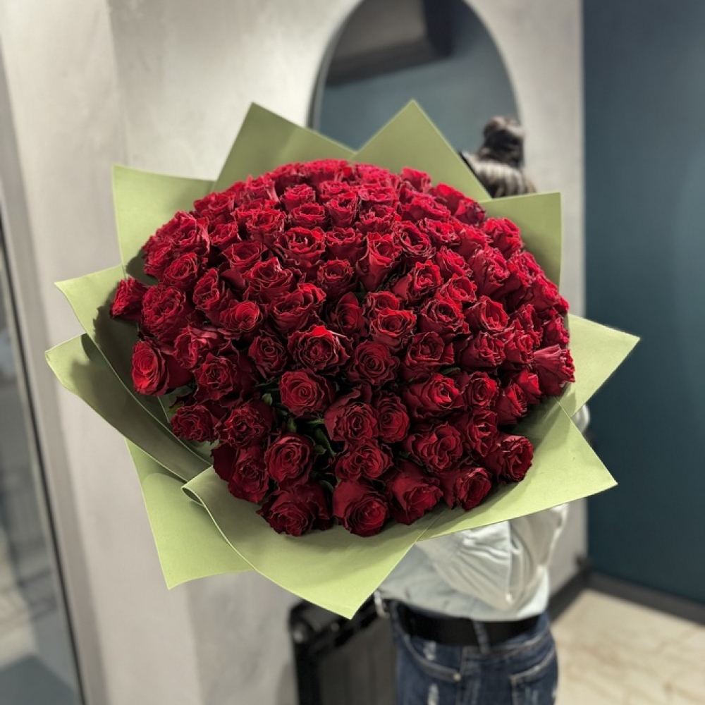 Букет из 101 красной розы (Изображение 2)