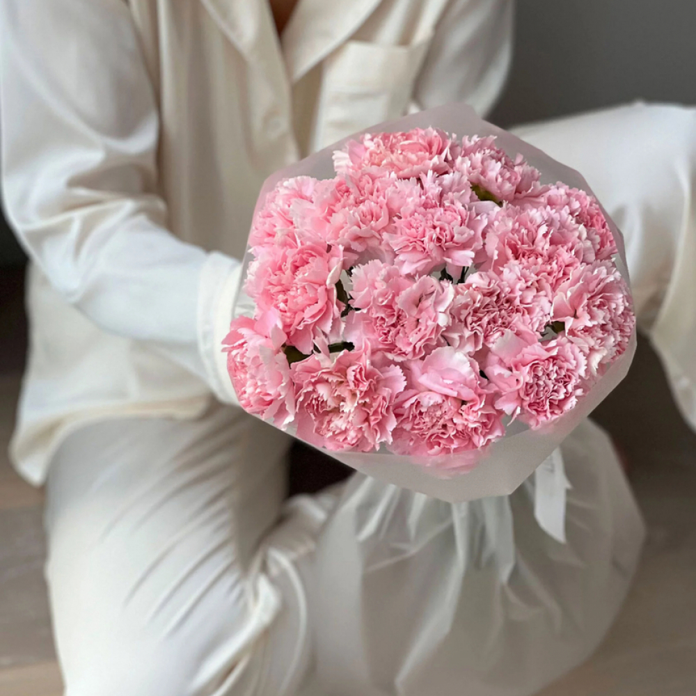 Букет 15 розовых диантусов (Изображение 1)