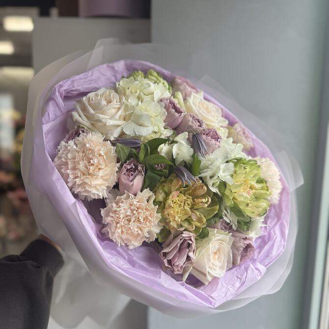 Авторский букет «Лавандовый раф»