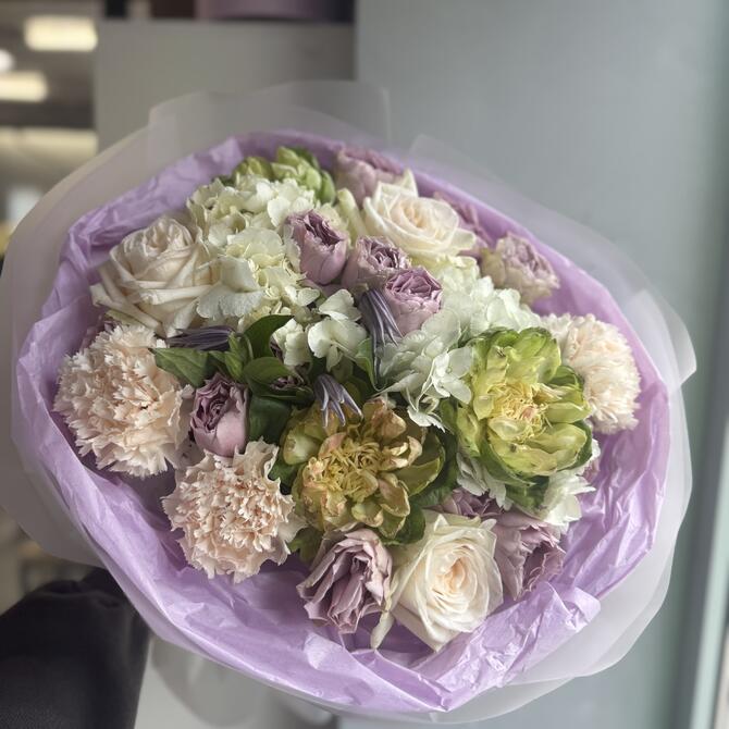 Авторский букет «Лавандовый раф»