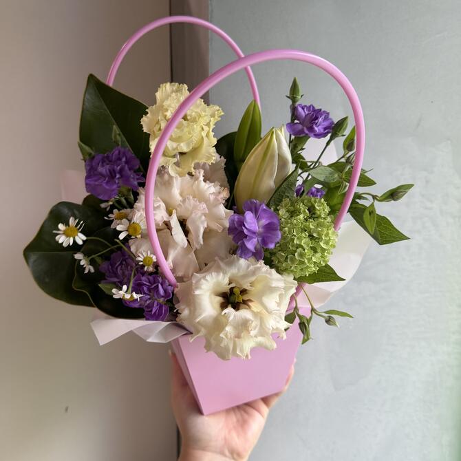 Весенняя сумочка с цветами «Merci»
