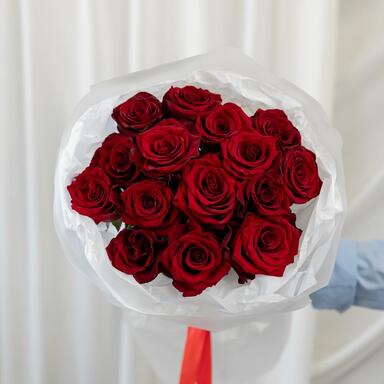 Красные розы «Explorer» 15шт