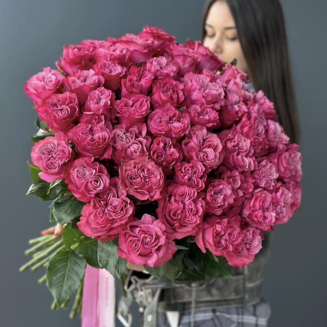 Пионовидные розы "Country Blues" 51шт