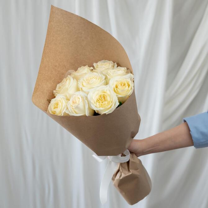 Пионовидная Роза «Candlelight» 9шт