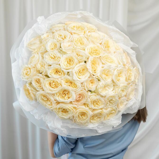 Пионовидная Роза «Candlelight» 51шт