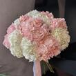 Белые и персиковые гортензии mix 11шт