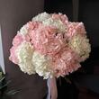 Белые и персиковые гортензии mix 11шт