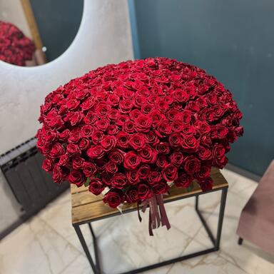 301 красная роза "Explorer" в корзине