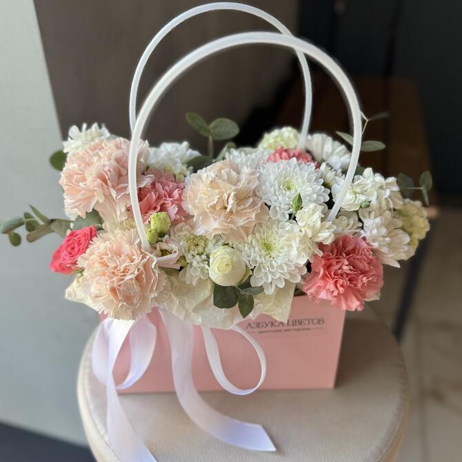 Сумочка с цветами «Cream Caramel»