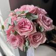 Букет невесты из пионовидных роз Pink O’hara и эвкалипта 