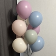 Фонтан из 9 пастельных шаров 