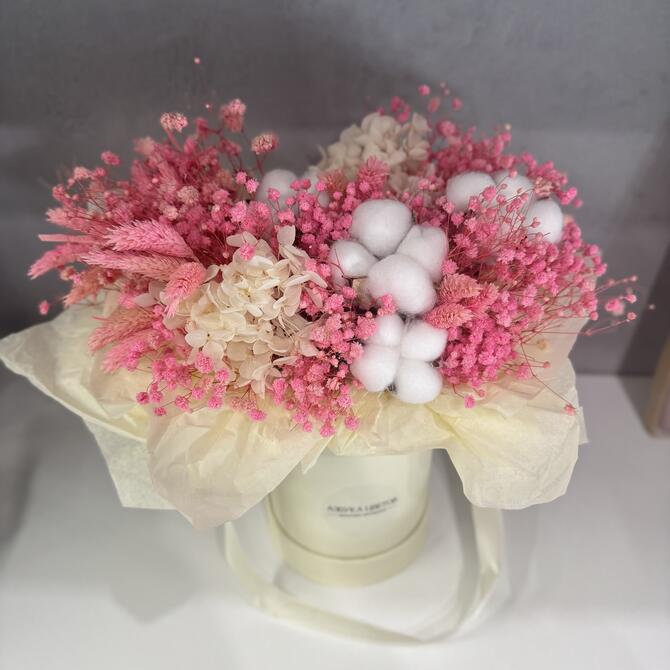 Композиция со стабилизированными цветами «Caramel»