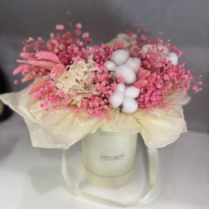 Композиция со стабилизированными цветами «Caramel»