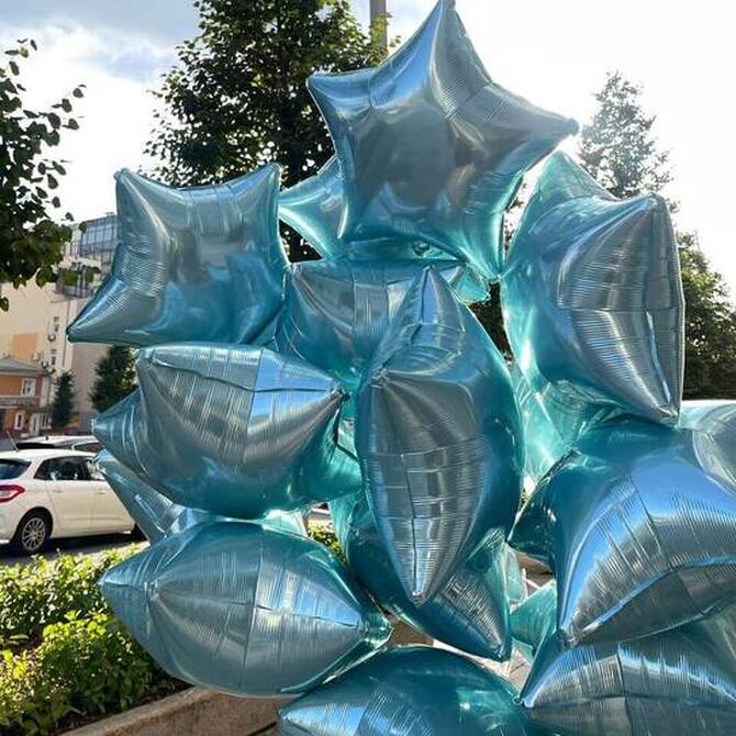 Набор шаров "Голубые звезды" 15шт