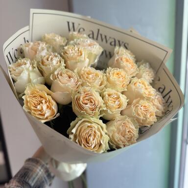 Пионовидные розы Cream Carpi Diem 21шт