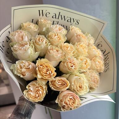 Пионовидные розы Cream Carpi Diem 25шт