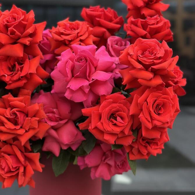 Романтичная композиция "Французские розы в коробке" PREMIUM