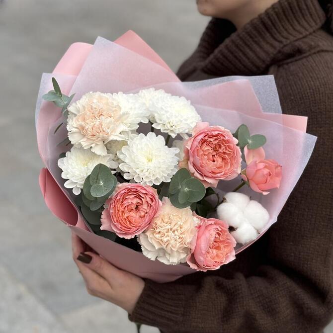 Осенний букет-комплимент "Peachy"