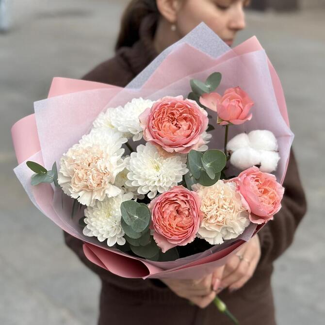 Осенний букет-комплимент "Peachy"