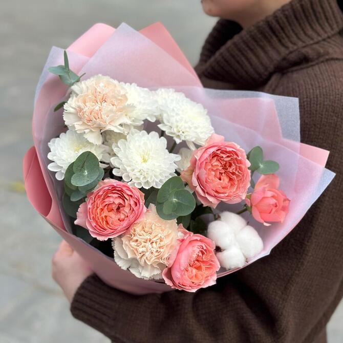 Осенний букет-комплимент "Peachy"