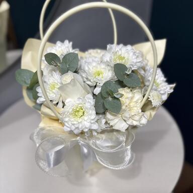 Композиция в сумочке «Сливочный пломбир»