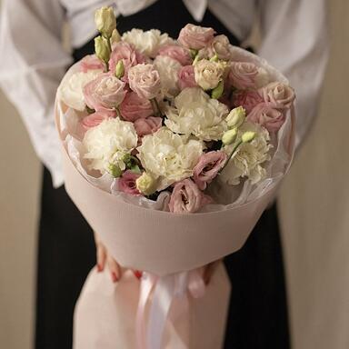 Дуо-букет Эустома и Диантусы