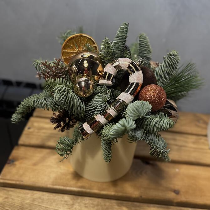 Новогодняя композиция в коробке «Brownie»