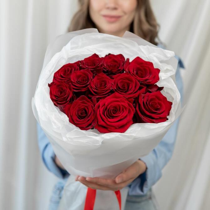 Красные розы «Explorer» 11шт