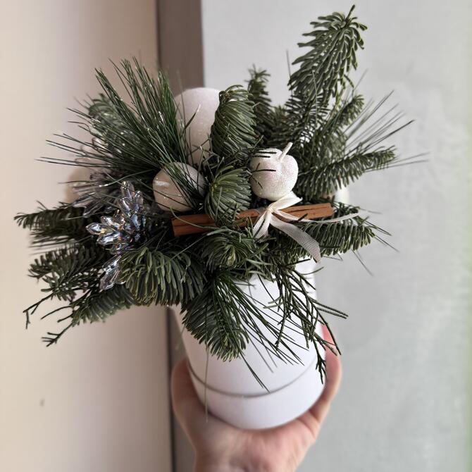 Зимняя композиция в коробке «Snow»