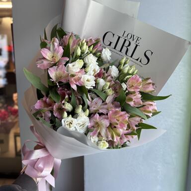 Дуо-букет Эустома и Альстромерии MIX