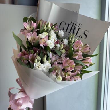 Дуо-букет Эустома и Альстромерии MIX