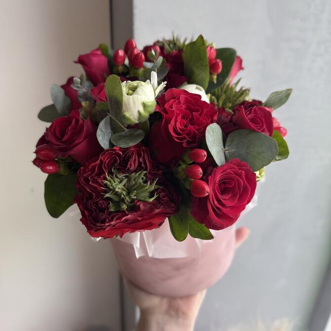 Розы в коробке «Love you»