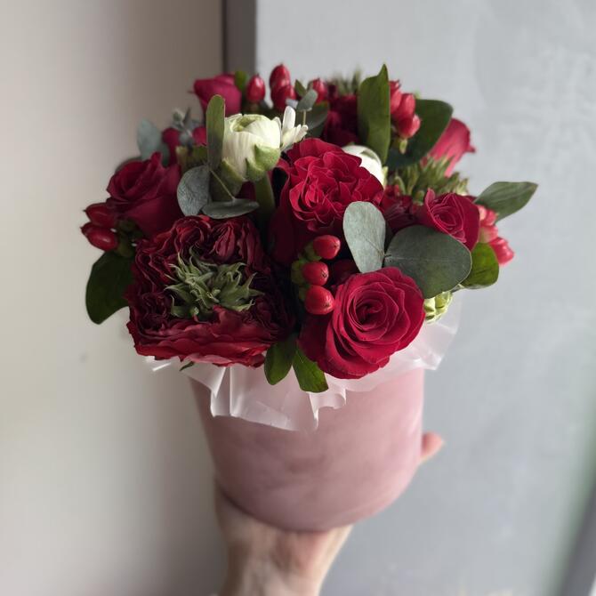 Розы в коробке «Love you»