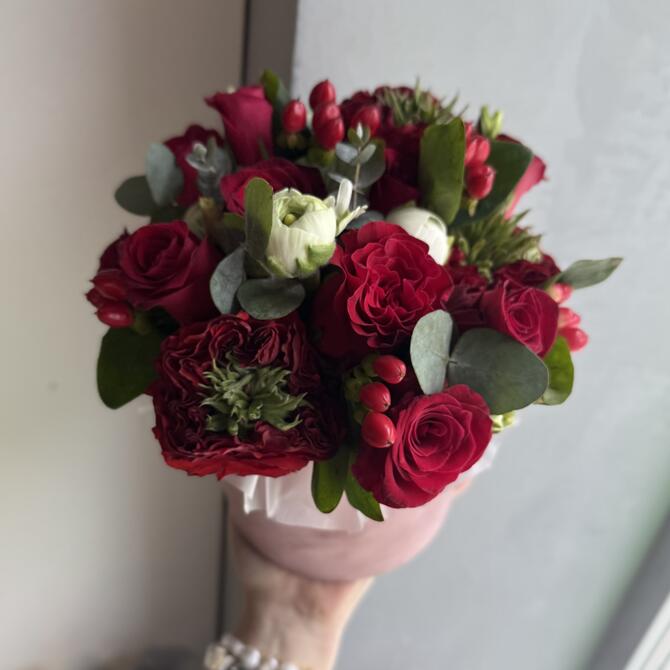 Розы в коробке «Love you»