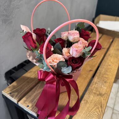 Сумочка с розами и эвкалиптом «Love you»