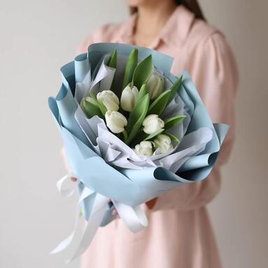 Букет тюльпанов 9шт WHITE
