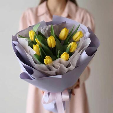Букет тюльпанов 9шт YELLOW 