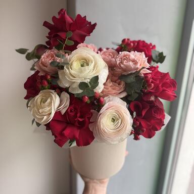 Композиция в коробке «Француский поцелуй»