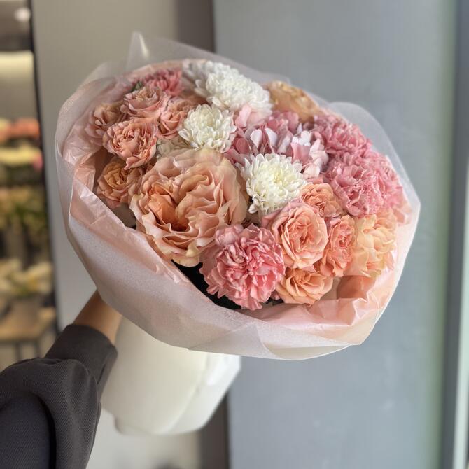 Сборный букет «Cream Caramel»