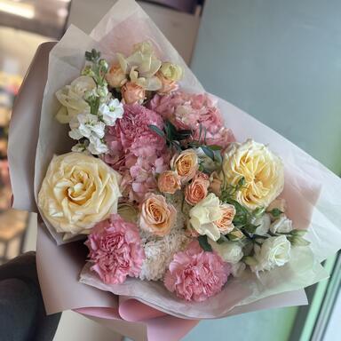 Букет «Розовый закат»