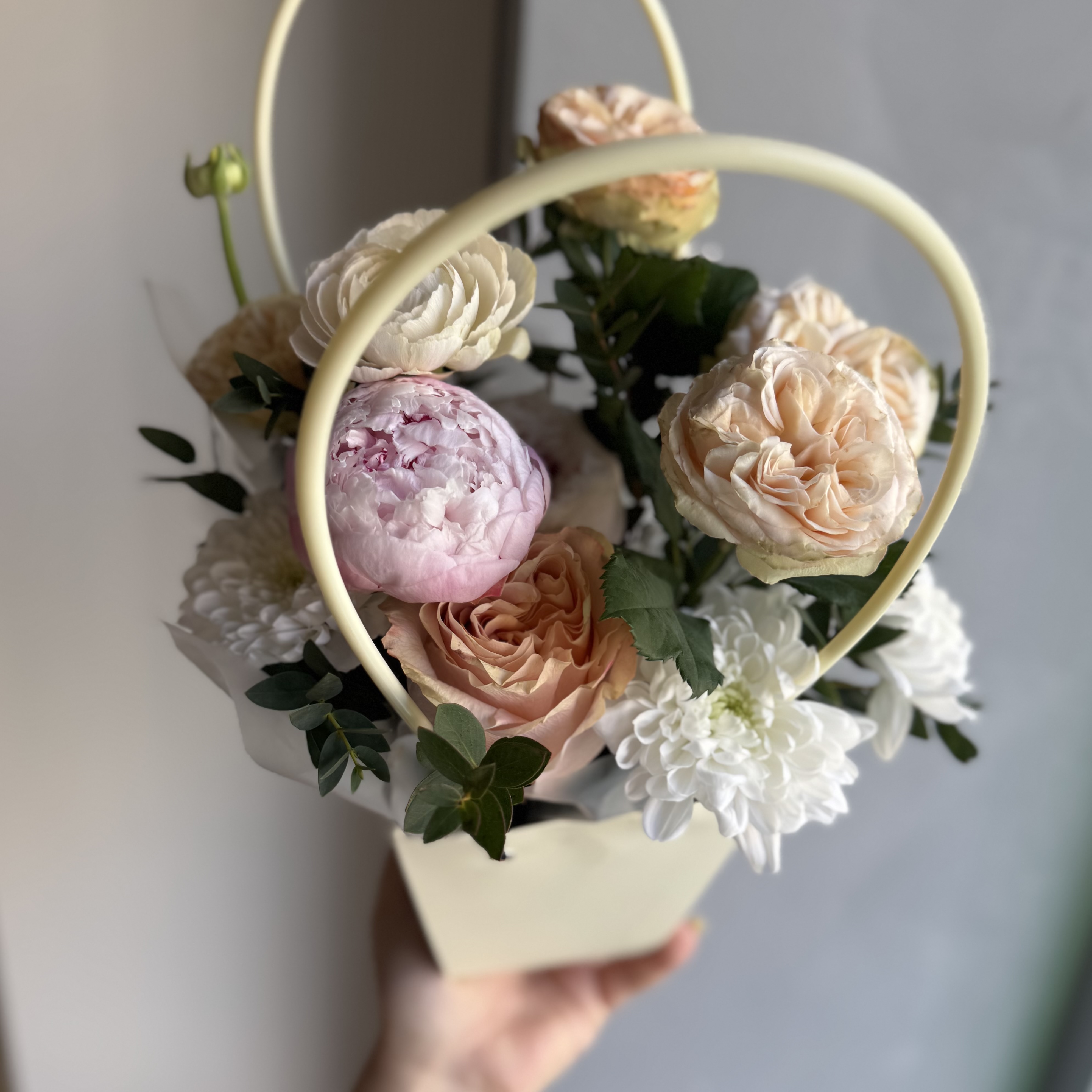 Сумочка с цветами «Cream&caramel»